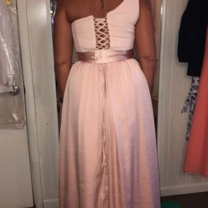 David’s Bridal Vera Wang  blush dress